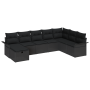 Juego de Sofás de Jardín de 8 Piezas con Cojines de Poliratán Negro by , Outdoor sofas - Ref: Foro24-3360264, Price: 525,32 €...