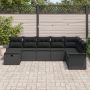 Juego de Sofás de Jardín de 8 Piezas con Cojines de Poliratán Negro by , Outdoor sofas - Ref: Foro24-3360264, Price: 525,32 €...
