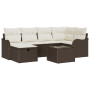 Juego de sofá de jardín de 7 piezas con cojines marrón poliratán von , Outdoor-Sofas - Ref: Foro24-3360319, Preis: 487,29 €, ...