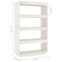 White pine wood shelf/space divider 80x35x135 cm by vidaXL, Bookcases and shelves - Ref: Foro24-810890, Price: 73,56 €, Disco...