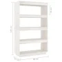 White pine wood shelf/space divider 80x35x135 cm by vidaXL, Bookcases and shelves - Ref: Foro24-810890, Price: 72,93 €, Disco...
