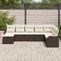 Juego de Sofá de Jardín de 8 Piezas con Cojines Poliratán Marrón by , Outdoor sofas - Ref: Foro24-3360359, Price: 507,34 €, D...