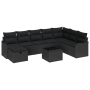 Juego de sofá de jardín de 9 piezas con cojines Negro Polirratán von , Outdoor-Sofas - Ref: Foro24-3360374, Preis: 574,30 €, ...