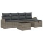 Juego de Sofás de Jardín de 6 Piezas con Cojines Gris Poliratán by , Outdoor sofas - Ref: Foro24-3360400, Price: 390,76 €, Di...