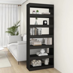 Black engineered wood shelf/divider 80x30x198 cm by vidaXL, Bookcases and shelves - Ref: Foro24-811728, Price: 109,60 €, Disc...