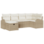 Juego de Sofá de Jardín de 6 Piezas con Cojines Beige de Poliratán von , Outdoor-Sofas - Ref: Foro24-3360412, Preis: 455,92 €...