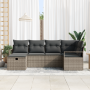 Conjunto de Sofás de Jardín de 6 Piezas con Cojines Gris Poliratán | Foro24.es | Tu tienda online para hogar, jardín y más Foro24.es