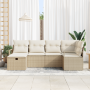 Juego de Sofás de Jardín de 6 Piezas con Cojines Beige Ratán | Foro24.es | Tu tienda online para hogar, jardín y más Foro24.es