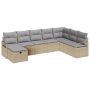 Juego de Sofá de Jardín de 8 Piezas con Cojines Beige Ratán Poliéster by , Outdoor sofas - Ref: Foro24-3360561, Price: 547,20...