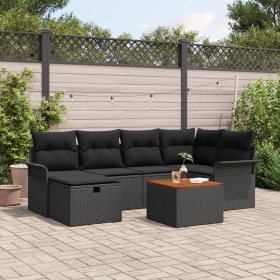 Conjunto de Sofás de Jardín de 7 Piezas con