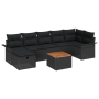 Juego de Sofás de Jardín de 8 Piezas con Cojines Poliratán Negro by , Outdoor sofas - Ref: Foro24-3360796, Price: 504,15 €, D...