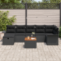 Juego de Sofás de Jardín de 8 Piezas con Cojines Poliratán Negro by , Outdoor sofas - Ref: Foro24-3360796, Price: 504,15 €, D...