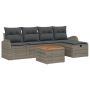 Conjunto de Sofá de Jardín de 6 Piezas con Cojines Gris de Ratán de Polímero by , Outdoor sofas - Ref: Foro24-3360835, Price:...