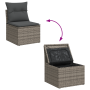 Conjunto de Sofá de Jardín de 6 Piezas con Cojines Gris de Ratán de Polímero by , Outdoor sofas - Ref: Foro24-3360835, Price:...