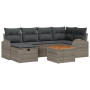 Juego de Sofá de Jardín de 7 Piezas con Cojines Gris de Poliratán by , Outdoor sofas - Ref: Foro24-3360842, Price: 431,57 €, ...