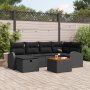 Juego de Sofá de Jardín de 7 Piezas con Cojines Negro Poliratán by , Outdoor sofas - Ref: Foro24-3360845, Price: 462,85 €, Di...