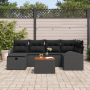 Juego de Sofá de Jardín de 7 Piezas con Cojines Negro Poliratán by , Outdoor sofas - Ref: Foro24-3360845, Price: 462,85 €, Di...