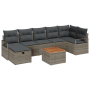 Juego de Sofás de Jardín de 8 Piezas con Cojines Gris Poliratán by , Outdoor sofas - Ref: Foro24-3360877, Price: 513,90 €, Di...