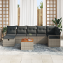 Juego de Sofás de Jardín de 8 Piezas con Cojines Gris Poliratán by , Outdoor sofas - Ref: Foro24-3360877, Price: 513,90 €, Di...