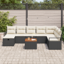 Conjunto de sofá de jardín de 9 piezas con cojines Poliratán negro de , Sofás de exterior - Ref: Foro24-3360883, Precio: 539,...