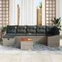 Juego de Sofás de Jardín de 8 Piezas con Cojines Gris de Poliratán by , Outdoor sofas - Ref: Foro24-3360905, Price: 520,97 €,...