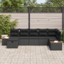Juego de Sofás de Jardín de 7 Piezas con Cojines en Poliratán Negro von , Outdoor-Sofas - Ref: Foro24-3360972, Preis: 502,15 ...