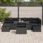 Conjunto de Sofás de Jardín de 8 Piezas con Cojines de Poliratán Negro by , Outdoor sofas - Ref: Foro24-3361022, Price: 564,6...