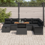 Juego de Sofá de Jardín de 9 Piezas con Cojines Negro Poliratán by , Outdoor sofas - Ref: Foro24-3361261, Price: 610,90 €, Di...