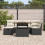 Set de Sofás de Jardín de 7 Piezas con Cojines Negro de Rattan de Polietileno | Foro24.es | Tu tienda online para hogar, jardín y más Foro24.es