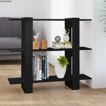 Schwarzes Regal/Raumteiler 100x30x87 cm von vidaXL, Bücherregale und Regale - Ref: Foro24-811548, Preis: 45,24 €, Rabatt: %