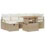 Conjunto de Sofá de Jardín de 7 Piezas con Cojines en Ratán Beige | Foro24.es | Tu tienda online para hogar, jardín y más Foro24.es