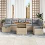 Juego de Sofá de Jardín de 9 Piezas con Cojines Beige de Ratán de Polipropileno by , Outdoor sofas - Ref: Foro24-3361343, Pri...
