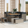 Juego de Sofá de Jardín de 8 Piezas con Cojines Gris Poliratán Acacia by , Outdoor sofas - Ref: Foro24-3361478, Price: 573,89...
