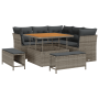 Juego de Sofá de Jardín de 8 Piezas con Cojines Gris Poliratán Acacia by , Outdoor sofas - Ref: Foro24-3361478, Price: 573,89...