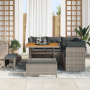Juego de Sofá de Jardín de 8 Piezas con Cojines Gris Poliratán Acacia by , Outdoor sofas - Ref: Foro24-3361478, Price: 573,89...