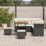 Conjunto de Sofás de Jardín de 8 Piezas con Cojines Poliratán Negro Acacia | Foro24.es | Tu tienda online para hogar, jardín y más Foro24.es