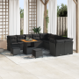 Juego de Sofás de Jardín de 13 Piezas con Cojines Negro Rattan Sintético Acacia by , Outdoor sofas - Ref: Foro24-3361539, Pri...