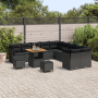 Juego de Sofás de Jardín de 13 Piezas con Cojines Negro Rattan Sintético Acacia by , Outdoor sofas - Ref: Foro24-3361539, Pri...