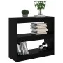 Black shelving/space divider 80x30x72 cm by vidaXL, Bookcases and shelves - Ref: Foro24-811692, Price: 58,29 €, Discount: %