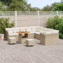 Juego de sofá de jardín de 13 piezas con cojines Beige Poliratán Acacia | Foro24.es | Tu tienda online para hogar, jardín y más Foro24.es