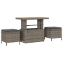 Set de Sofá de Jardín de 13 Piezas con Cojines Gris Poliratán Acacia | Foro24.es | Tu tienda online para hogar, jardín y más Foro24.es