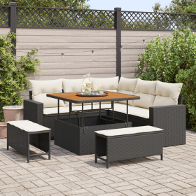 Conjunto de Sofás de Jardín de 8 Piezas con