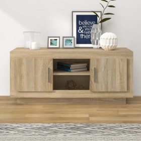 Mueble de TV madera contrachapada roble Sonoma 102x35x45 cm
