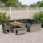 Juego de Sofás de Jardín de 12 Piezas con Cojines Gris Ratán Poli Acacia by , Outdoor sofas - Ref: Foro24-3361648, Price: 849...