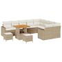 Juego de Sofá Jardín 12 Piezas con Cojines Beige Poliratán Acacia | Foro24.es | Tu tienda online para hogar, jardín y más Foro24.es