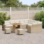 Juego de Sofá Jardín 12 Piezas con Cojines Beige Poliratán Acacia | Foro24.es | Tu tienda online para hogar, jardín y más Foro24.es