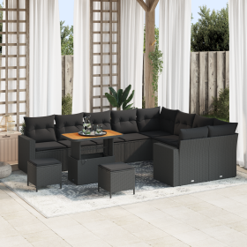 Conjunto de sofá de jardín de 12 piezas con