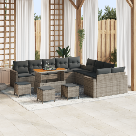 Conjunto de sofá de jardín de 14 piezas con