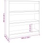 Betongraues Regal/Raumteiler 100x30x103 cm von vidaXL, Bücherregale und Regale - Ref: Foro24-811749, Preis: 52,59 €, Rabatt: %