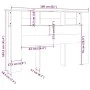 Weißes Kopfteilmöbel 160x18,5x104,5 cm von vidaXL, Kopf- und Fußteile - Ref: Foro24-811934, Preis: 71,12 €, Rabatt: %